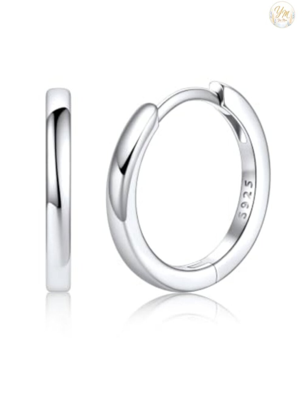 925 Sterling Silver Huggie Hoop Earrings for Women Hypoallergenic Small
